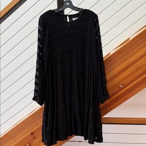 Anine Bing Black Viola Trapeze/Tent Dress Sz S